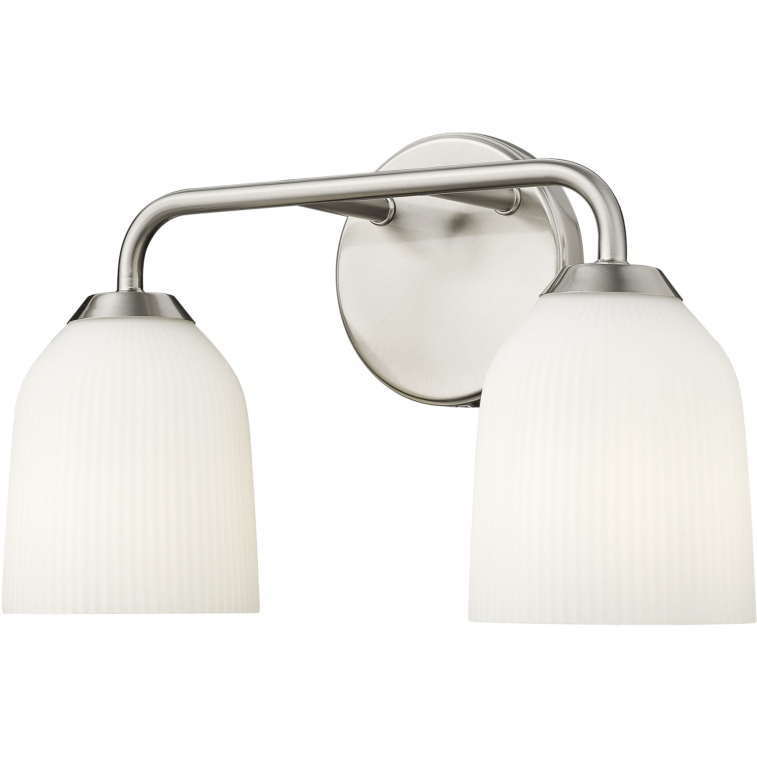 Norah 2 Light 15 inch Brushed Nickel Bathroom Vanity Light Wall Light